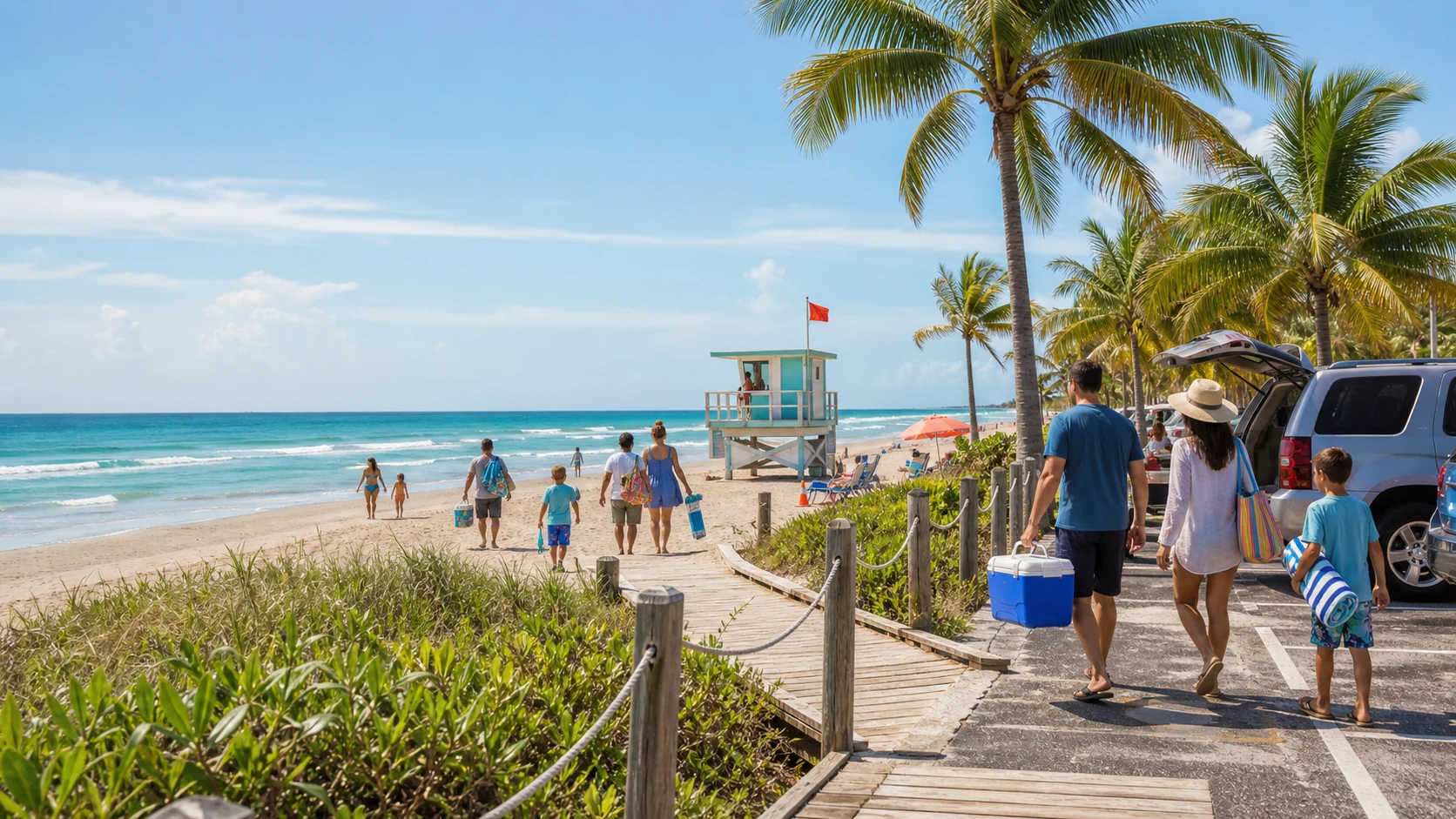 Playas de Miami: acceso, estacionamiento y seguridad